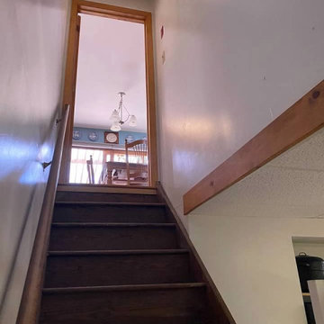 Updated cellar steps and finished basement