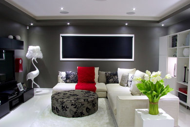 Living room - modern living room idea in Gold Coast - Tweed