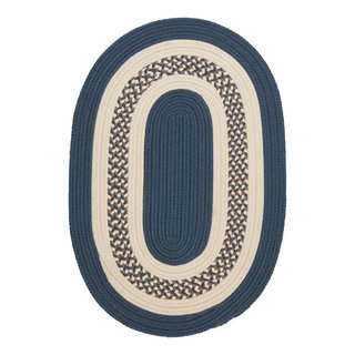 Crescent Bordered Indoor/Outdoor Rug Rustic Farmhouse NT11, 8'x11' Oval ...