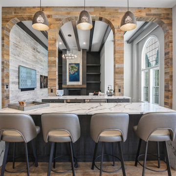 Modern Industrial Breath Taking Basement - Ashburn