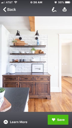 added cabinet wall coffee bar