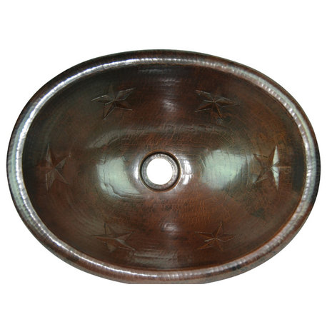 Star Top Mount Hand Made Copper Sink