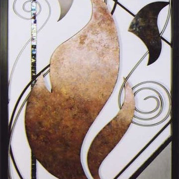 Metal & Glass Sculpture