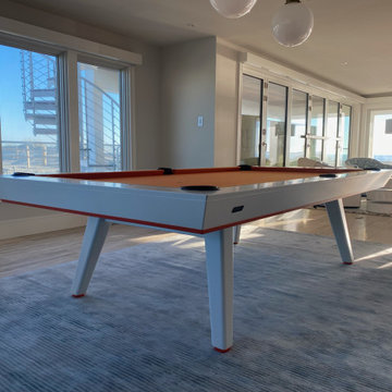 A Hamptons Pool Table in refreshing white and orange
