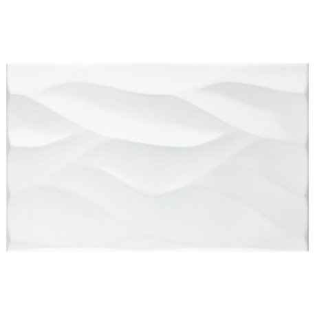 More Natur Glossy White Ceramic Wall Tile