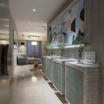 Entrance and a glimpse into the living space