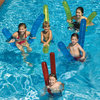 Set of 6 Inflatable Blue and Red Swimming Pool Doodles 72"