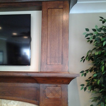 Custom designed & built fireplace mantels