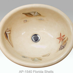 Hand Painted Drop-in Sinks by Atlantis Porcelain Art - Products