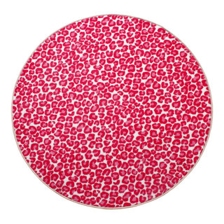 Cheetah Hang Loose Area Rug for Dining Room, Made In USA, 6' Round ...