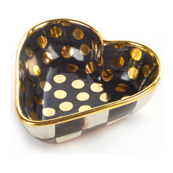Courtly Check Heart Bowl - Small | MacKenzie-Childs - Serving Utensils