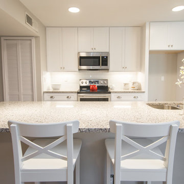 Kitchen | Contemporary Shaker Cabinets | Enlarged Countertops