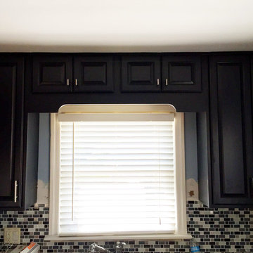 Oak cabinets refinished to espresso