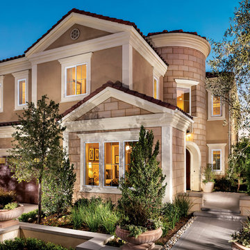 Amazing French Limestone Exterior Model Home - Coronado Stone Veneer Tiles