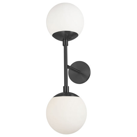 24" Dayana Transitional Modern Wall Sconce, Matte Black