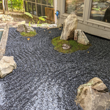 Bluestone, Boulders, and Japanese-styled "Zen Garden"