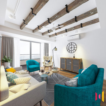 Living Room Interior Design Project at The Promont Tata Housing