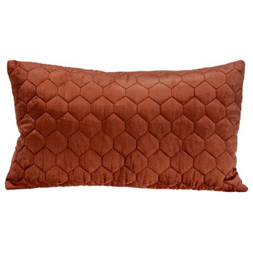 Parkland Collection Bazyli Transitional Burnt Orange Throw Pillow PILL21375P