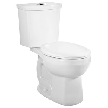 American Standard H2Option Siphonic Dual Flush Round Front Toilet, White