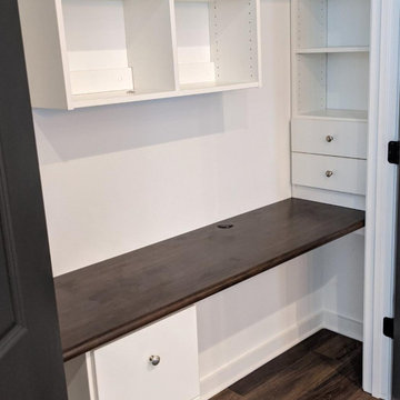 Compact Closet Converted to Desk Nook