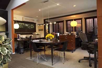 Minimalist home office photo in Portland