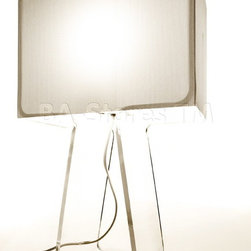 Tube Top Lamp in White/Clear - Table Lamps