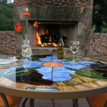 stain glass patio tables