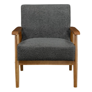 Mid-Century Modern Wood Frame Chair, Multi
