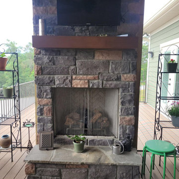 Exterior fireplaces winter-ready!