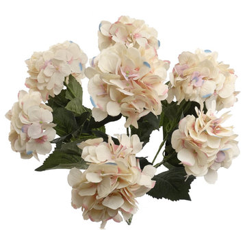 Hydrangea Silk Flowers Plant, Pink Blue 2-Pack