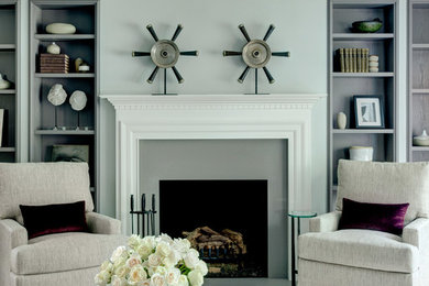 Living room - transitional living room idea in New York