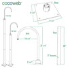 Cocoweb 16" Calla LED Outoor Post Light in Matte Black With 8' Post