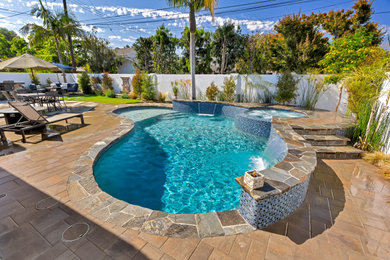 Example of a minimalist pool design in Orange County