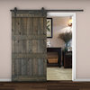 Solid Wood Barn Door, Made in USA, Hardware Kit, DIY, Ebony, 42x84"