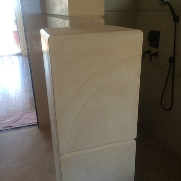 Limestone Master Bathroom
