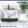 19"X15" Ceramic Rectangular Vessel Bathroom Above Counter Sink