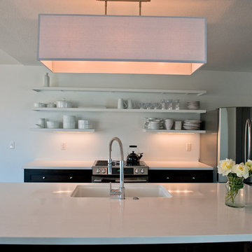 Contemporary Kitchen with Large Island