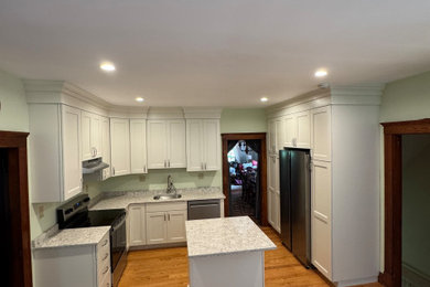 Elegant kitchen photo in Boston