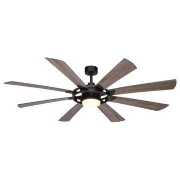 Bellevue VXCFA21426 68" 8 Blade Indoor / Outdoor LED Ceiling Fan - New Bronze