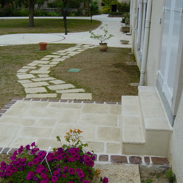 Terrasse réalisée avec les produits Jonchère