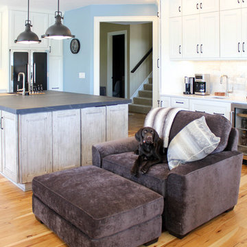 White and Gray Kitchen with Massive Storage Solutions