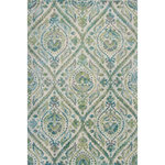KAS - KAS Stella 6256 Ivory/Teal Parisian Area Rug, 5'3"x7'7" - Beautiful florals, leaves and trendy transitional watercolor rugs best describe our machine woven Stella Collection. These rugs were made to look great in each and every home. With an easy color palette and beautiful designs Stella makes decorate a breeze. Made in Turkey with a 1/2" pile height of 100% Polypropelene.