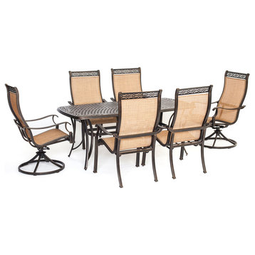 Manor 7-Piece Outdoor Dining Set With 2 Swivel Rockers