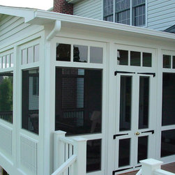 Square New Screened Porch - Pergolas