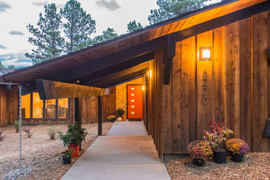 Example of a mountain style exterior home design in Denver