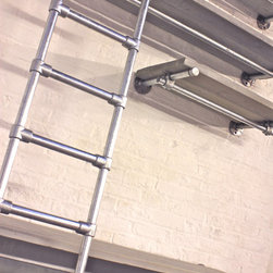 Cherine Pale Industrial Open Wardrobe Shelving and Hanging Unit - Wardrobe Storage Solutions