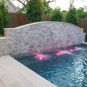 Contemporary pool beautifully transforms limited space