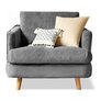 Corduroy-Cement Gray Single Seat Sofa 34.7x35.4x32.7"