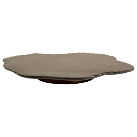Black Lime with Rustic Edge Lazy Susan