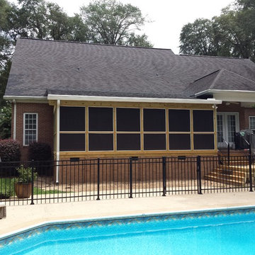 Kathleen GA Screened Porch Addition With Brick Skirting to Match